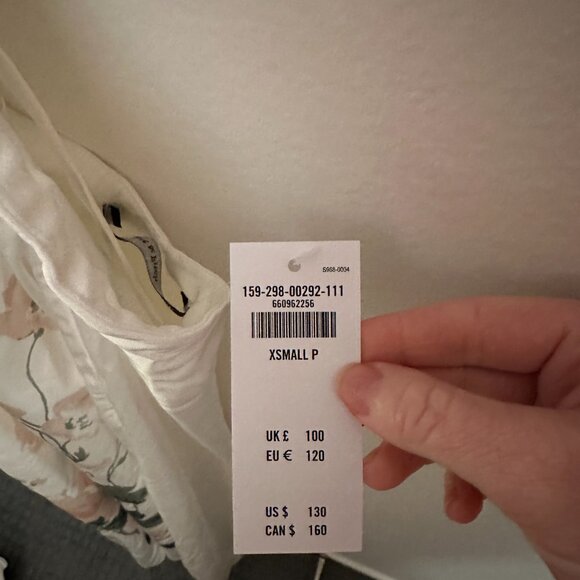 *NWT, Never Worn* Abercrombie Halter Neck White Floral Midi Dress - Picture 4 of 4